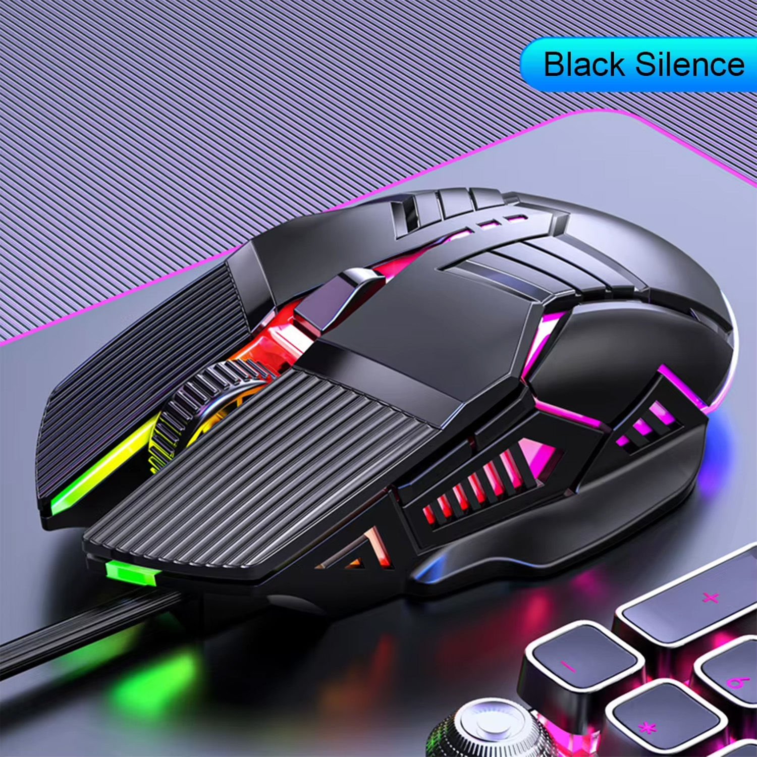 Microcase 3200 DPI Ergonomik Kablolu RGB Işıklı Gaming Oyuncu Mouse - AL4929