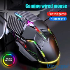 Microcase 3200 DPI Ergonomik Sessiz Kablolu RGB Işıklı Gaming Oyuncu Mouse - AL4929