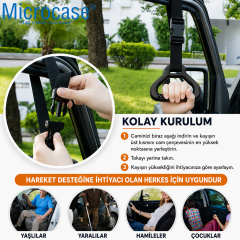 Microcase Çok Amaçlı Uzunluk Ayarlanabilir Otobüs Oto Araç Yaşlı Çocuk spor Vb için El Tutacağı Destek 1 Adet AL5607