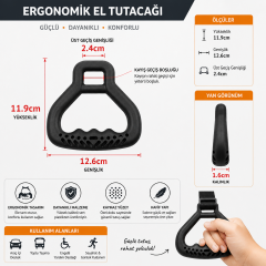 Microcase Çok Amaçlı Uzunluk Ayarlanabilir Otobüs Oto Araç Yaşlı Çocuk spor Vb için El Tutacağı Destek 1 Adet AL5607