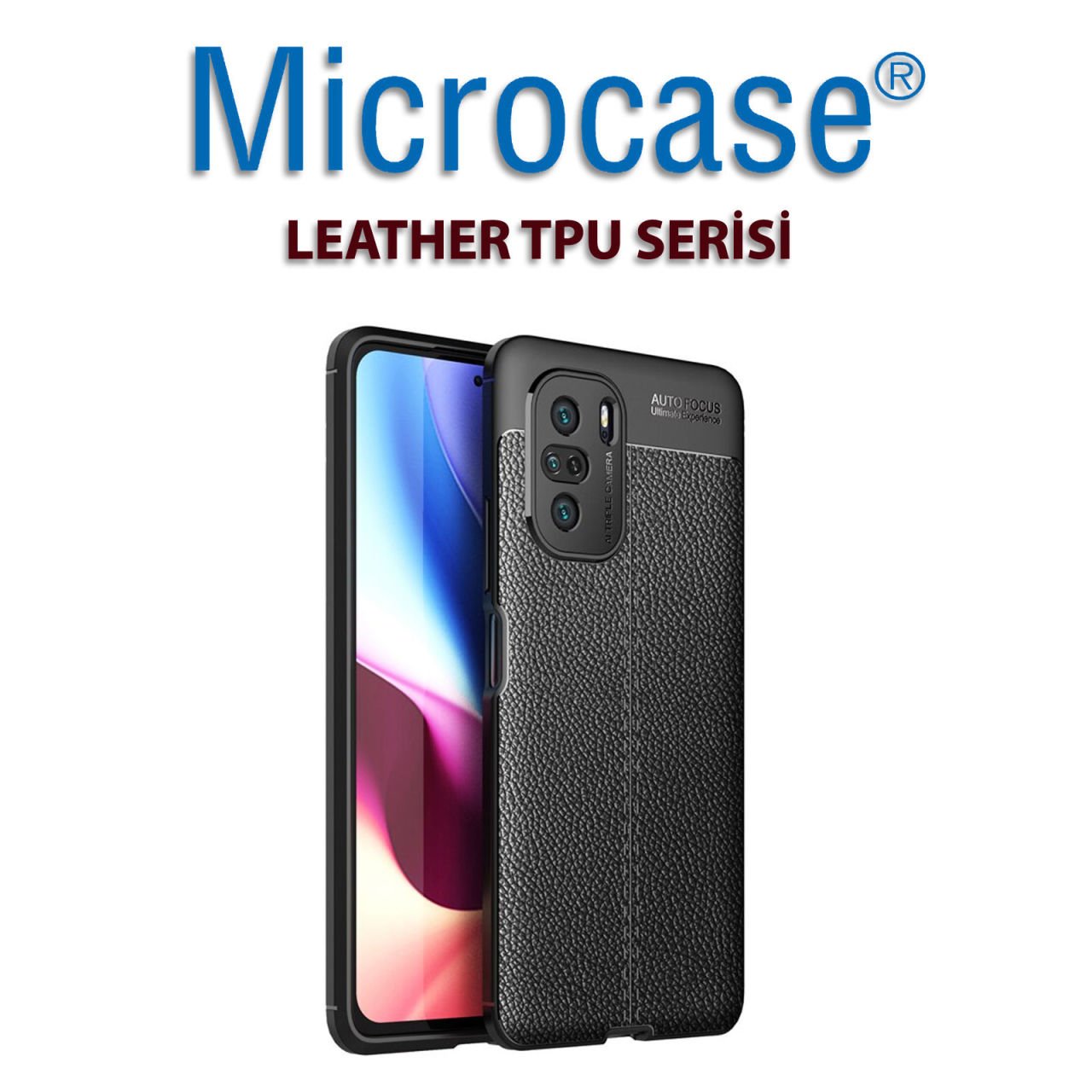 Microcase Xiaomi Redmi Note 10S Leather Tpu Silikon Kılıf - Siyah