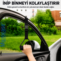 Microcase Çok Amaçlı Uzunluk Ayarlanabilir Otobüs Oto Araç Yaşlı Çocuk spor Vb için Yumuşak El Tutacağı Destek Padi 1 Adet AL5609