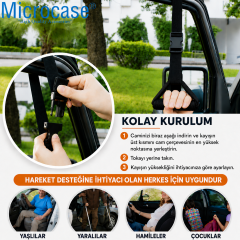 Microcase Çok Amaçlı Uzunluk Ayarlanabilir Otobüs Oto Araç Yaşlı Çocuk spor Vb için Yumuşak El Tutacağı Destek Padi 1 Adet AL5609