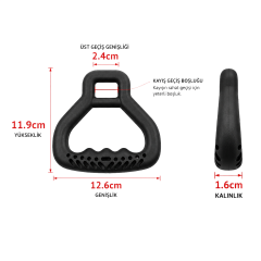 Çok Amaçlı Ergonomik Destek Tutamağı Siyah 1 Adet – AL5877