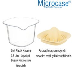 Microcase 500ml Hazneli Limon Portakal Narenciye Sıkacağı -AL4690