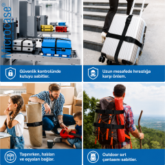 Microcase Ayarlanabilir Çok Amaçlı Bavul Valiz Çanta Eşya Kemeri 2Li Set AL5596