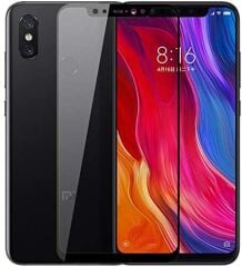 Microcase Xiaomi Mi 8 Tam Kaplayan Çerçeveli Tempered Ekran Koruyucu - Siyah AL3276