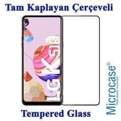 Microcase LG K41s / K51s Tam Kaplayan Çerçeveli Cam -Siyah