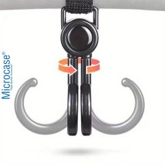 Microcase Portatif İşlevsel Yük Eşya Poşet Taşıma Kancası Bebek Arabası Kancası AL4306 2 adet