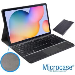 Microcase Samsung Galaxy S11 Ultra 14.6 inch Tablet için Bluetooth Touchpad Klavye + Standlı Kılıf - BKK18