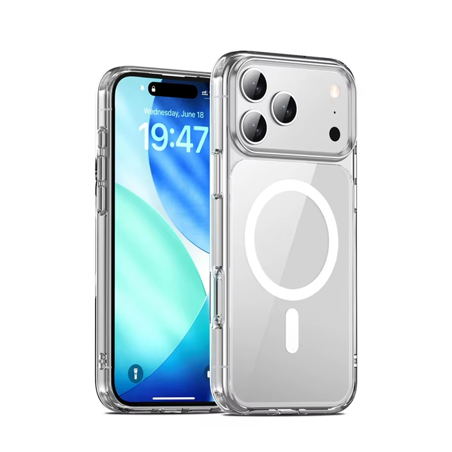 Microcase iPhone 17 Pro Max için Magsafe Manyetik Darbeye Dayanıklı Yarı Esnek Plastik TPU  Kılıf - AL8115