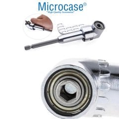 Microcase Köşe Vidalama Delme Kör Nokta Aparatı 1/4 Hex Matkap Adaptörü Kısa ve Uzun Altıgen Girişli 2li Set AL3903