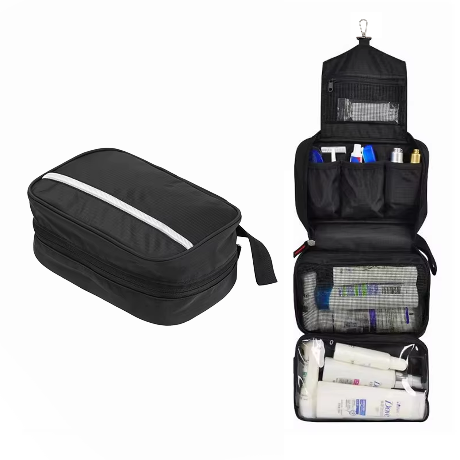 Microcase Makyaj, Seyahat ve Günlük Kullanım için Pratik Asılabilir Katlanır Organizer Çanta - AL5112