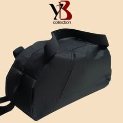 YB Collection Unisex Polyester 2 Gözlü Geniş Hacimli Orta Boy Seyahat Fitness ve Spor Çantası Siyah AL4208