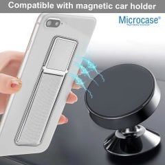 Microcase Üniversal Telefon Arkası El Parmak Tutucu Metal Mıknatıslı Standlı Cep Telefonu Tutacağı - AL4938