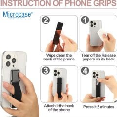 Microcase Üniversal Telefon Arkası El Parmak Tutucu Metal Mıknatıslı Standlı Cep Telefonu Tutacağı - AL4938