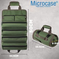 Microcase Çok Bölmeli Katlanabilir Çıkarılabilir Gözlü Organizer Takım ve Hırdavat Çantası - AL5114