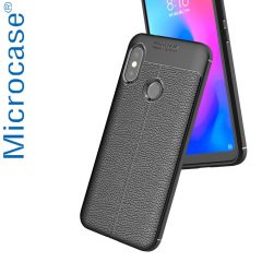 Microcase Xiaomi Mi A2 Lite Leather Silikon Kılıf + Ekran Koruma