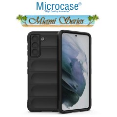 Microcase Samsung Galaxy S21 FE 5G Miami Serisi Darbeye Dayanıklı Silikon Kılıf - Siyah