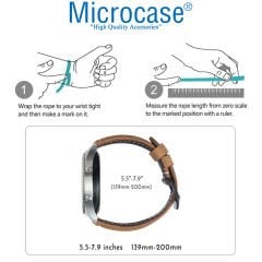 Microcase Samsung Gear S4 46mm - Watch 46mm - Active 2 46mm için Tokalı Deri Kordon Kayış - KY86