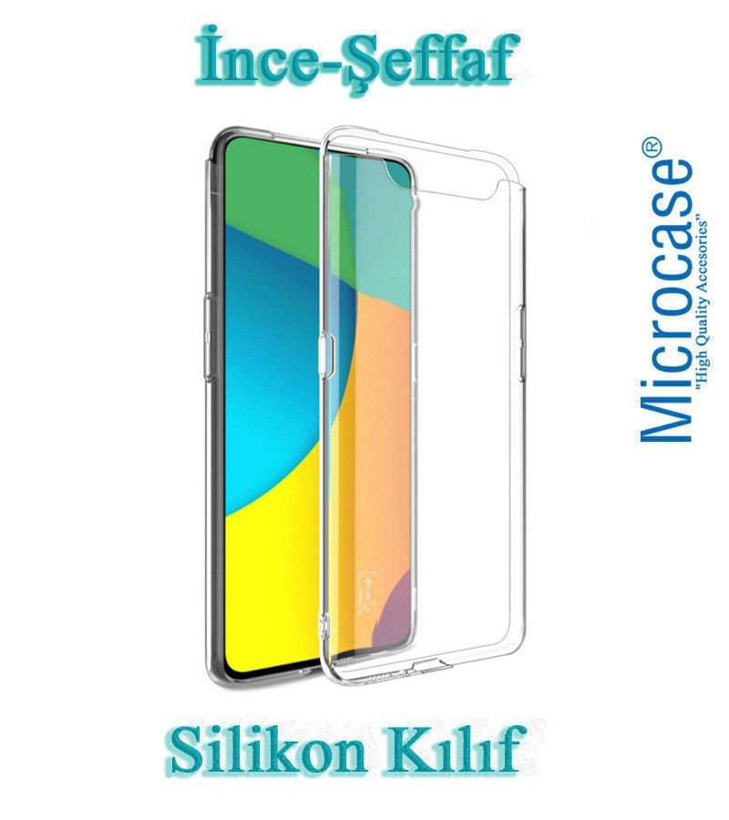 Microcase Samsung Galaxy A90 İnce 0.2 mm Soft Silikon Kılıf - Şeffaf