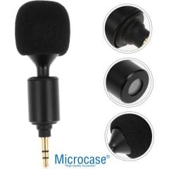Microcase 90 Derece Döner Başlıklı Mini 4 Boğum Ses Kayıt ve Mikrofon 3,5mm - AL4944