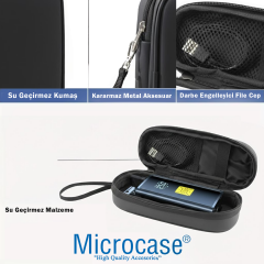 Microcase Şarjlı Hava Pompası Kompresörleri için Askılıklı Seyahat Saklama Çantası Koruma Kabı Kutusu AL5434