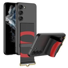 Microcase Samsung Galaxy S23 Plus Parmak Tutuculu Kayış Askılı Plastik Kılıf - AL3565
