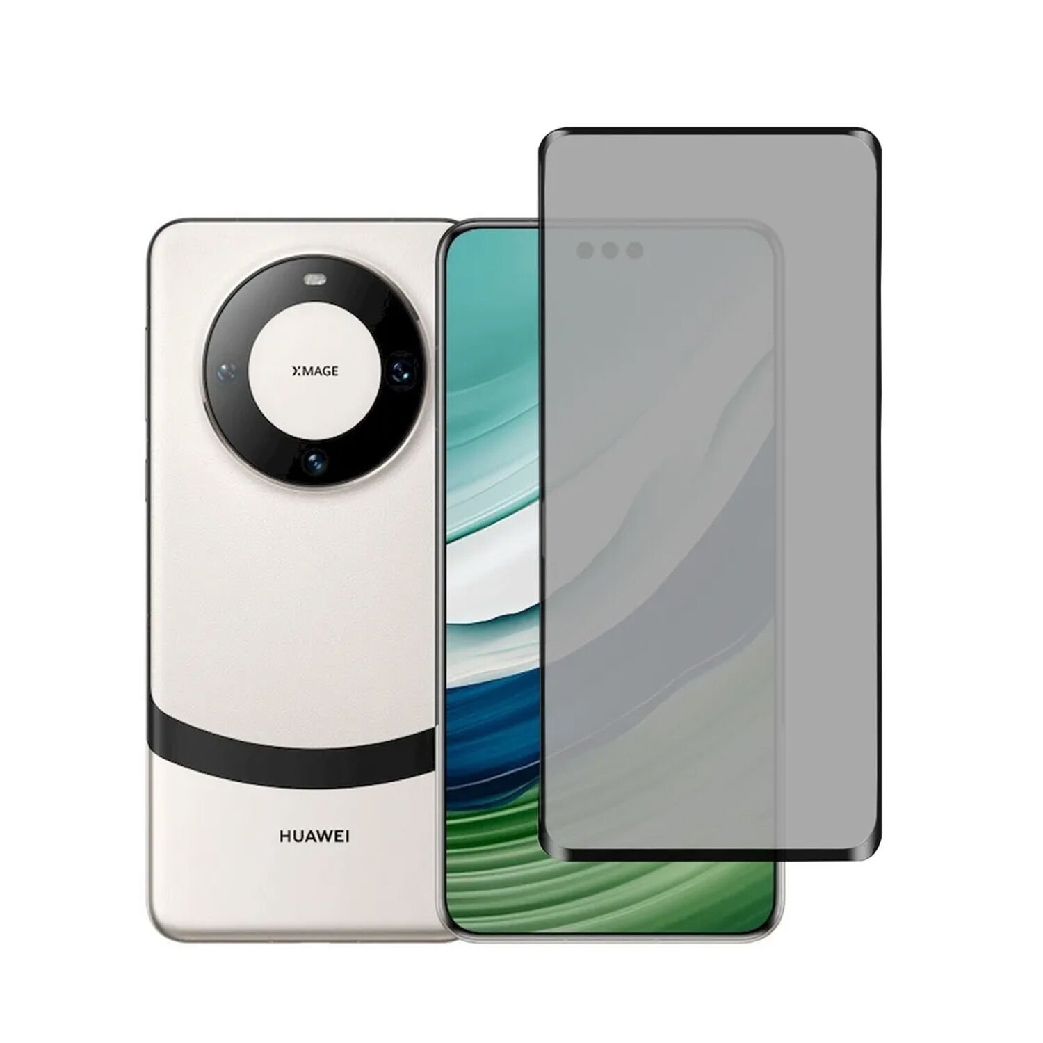 Microcase Huawei Mate 60 Pro Plus 3D Privacy Gizlilik Filtreli Tam Kaplayan Tempered Cam - AL3125