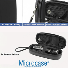 Microcase Traş Makinası / Saç Kesme Makinaları için Askılıklı Seyahat Saklama Çantası Koruma Kabı Kutusu AL5434