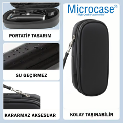 Microcase Traş Makinası / Saç Kesme Makinaları için Askılıklı Seyahat Saklama Çantası Koruma Kabı Kutusu AL5434