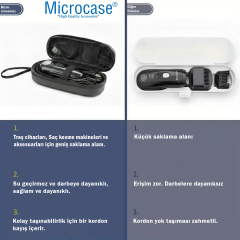 Microcase Traş Makinası / Saç Kesme Makinaları için Askılıklı Seyahat Saklama Çantası Koruma Kabı Kutusu AL5434