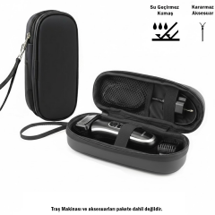 Microcase Traş Makinası / Saç Kesme Makinaları için Askılıklı Seyahat Saklama Çantası Koruma Kabı Kutusu AL5434
