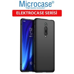 Microcase Xiaomi Redmi K20 Elektrocase Serisi Silikon Kılıf Siyah + Tempered Glass Cam Koruma (SEÇENEKLİ)