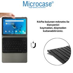 Microcase Lenovo Tab M10 TB-X505L X505F 10.1 Bluetooth Klavyeli Standlı Kılıf - BKK4