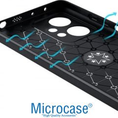 Microcase Xiaomi Redmi Note 12 Focus Serisi Yüzük Standlı Silikon Kılıf - Siyah AL3363