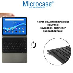 Microcase Lenovo Tab M10 FHD Plus 10.3'' TB-X606 X606F Bluetooth Klavyeli Standlı Kılıf - BKK4