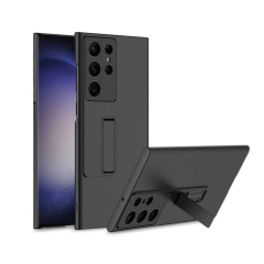 Microcase Samsung Galaxy S25 Ultra ile uyumlu Standlı Sert Plastik Mat Kılıf - AL3566