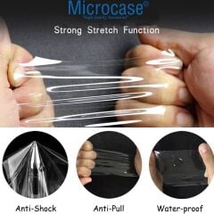 Microcase Samsung Watch 9 44mm için Tam Kaplayan Kavisli Ekran Koruyucu 3D Pet Film - Siyah AL3385