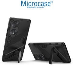 Microcase Honor 70 Matrix Serisi Armor Standlı Perfect Koruma Kılıf - Siyah AL3416