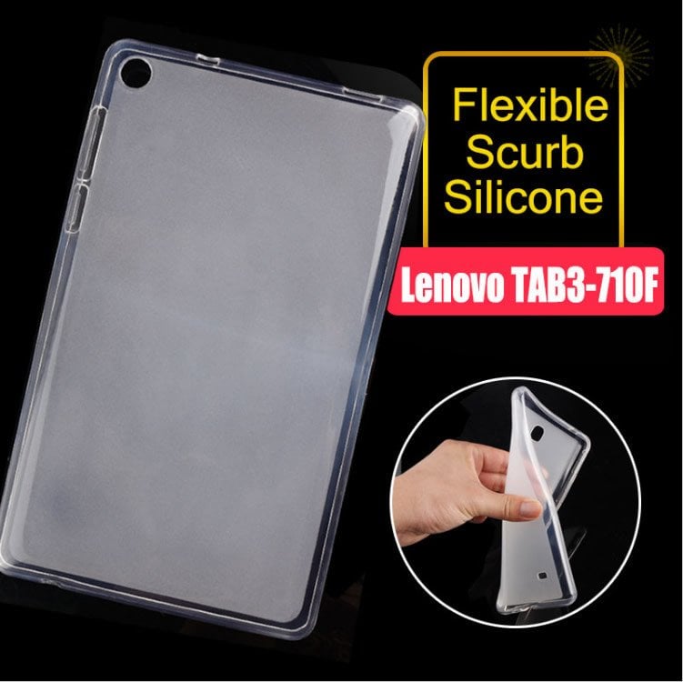 Lenovo Tab 3 A710F Silikon TPU Buzlu Şeffaf Kılıf
