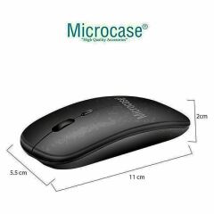 Microcase Lenovo Tab One 8.7 inch Tablet için Türkçe Bluetooth Klavye+Mouse+Tablet Standı-Siyah AL8126