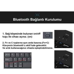Microcase Tablet ve Telefonlar için Gökkuşağı Tasarım Touchpad Bluetooth Klavye - AL5041