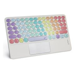 Microcase Tablet ve Telefonlar için Gökkuşağı Tasarım Touchpad Bluetooth Klavye - AL5041