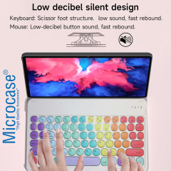Microcase Tablet ve Telefonlar için Gökkuşağı Tasarım Touchpad Bluetooth Klavye - AL5041