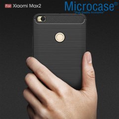 Microcase Xiaomi Mi Max 2 Brushed Silikon TPU Kılıf+Tam Kaplar