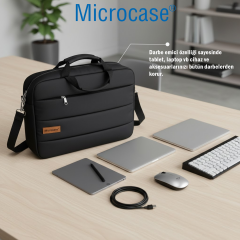 Microcase Samsung Galaxy Tab S9 Ultra 14.6 Tablet ile Uyumlu Notebook Macbook Evrak Çantası Siyah AL5496