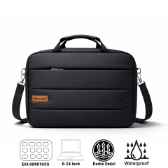 Microcase Samsung Galaxy Tab S9 Ultra 14.6 Tablet ile Uyumlu Notebook Macbook Evrak Çantası Siyah AL5496