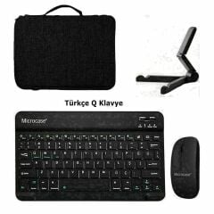 Microcase Xiaomi Pad 8 / Pad 8 pro Tablet için Türkçe Bluetooth Klavye+Mouse+Tablet Standı-Siyah AL8126