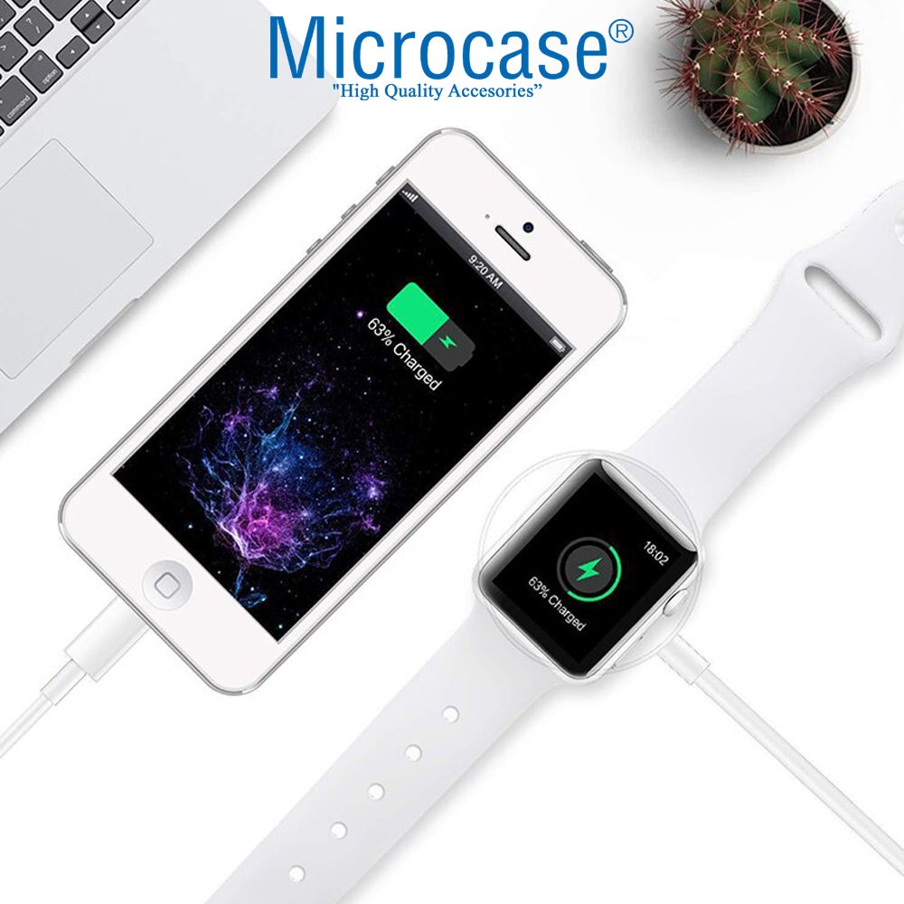 2in1 Apple Watch Manyetik Şarj Aygıtı+Lightning USB Kablo AL2363